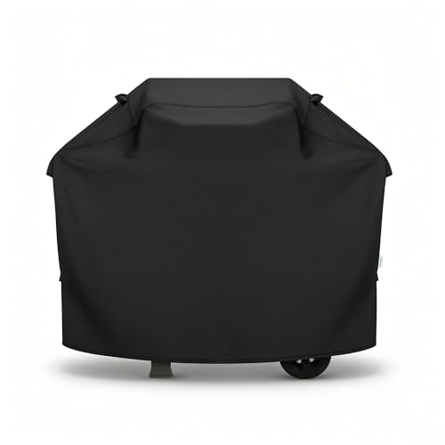 Arborlily Grill Cover 50 Inch Heavy Duty Waterproof BBQ Gas Grill Cover for Outdoor 48 Inch Grills with Windproof Straps/Air Vents & Handles Fits for Weber Char-Broil Nexgrill Black