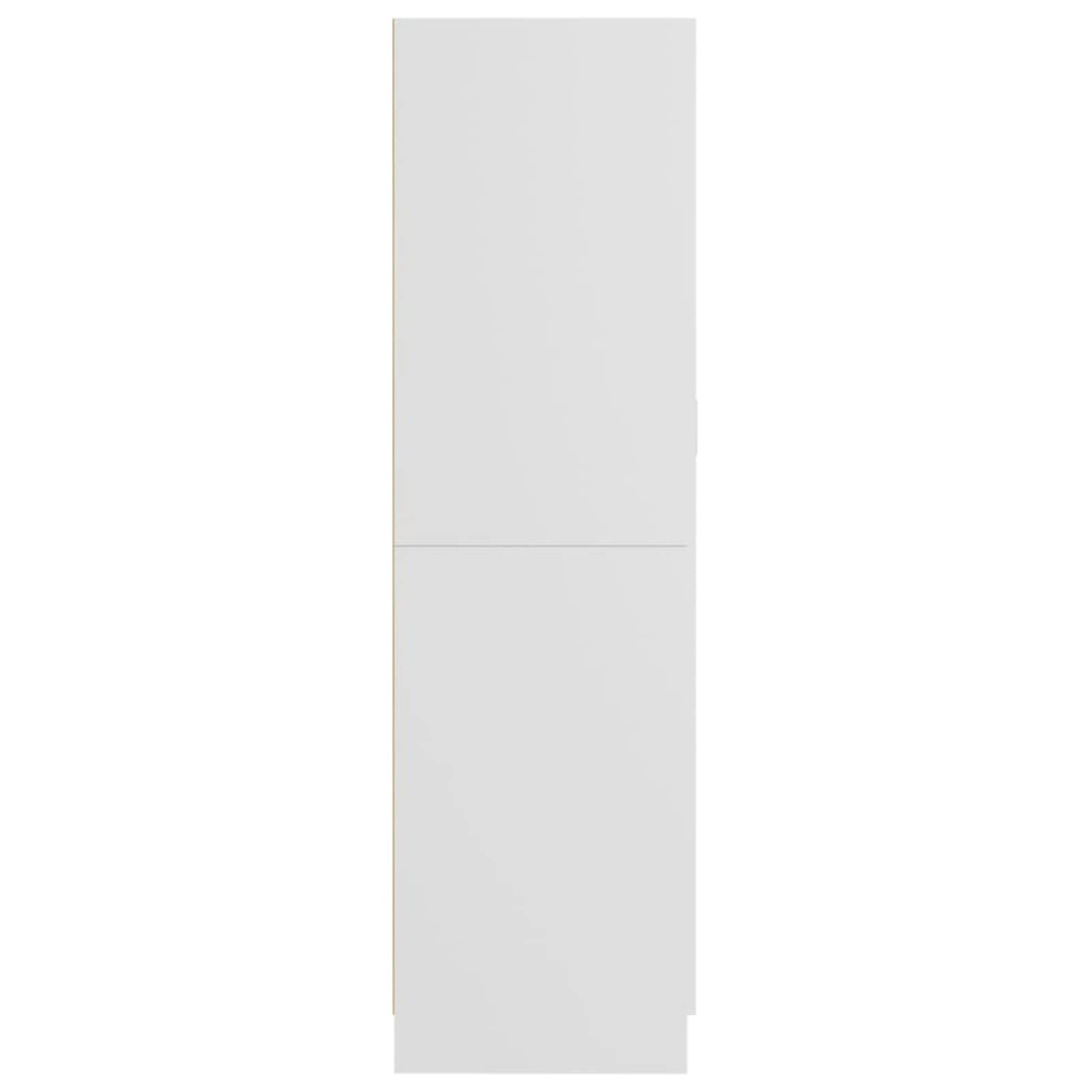 Gecheer Armario de almacenamiento, estantería, armario, armario, armario con 2 puertas, armario de suelo, estantería para salón, blanco, 82,5 x 51,5 x 180 cm de madera multicapa