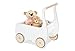 Pinolino Puppenwagen Mette aus Holz, mit Bremssystem, weiss