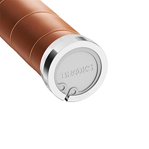 Brooks Slender Leather Grips (130 + 130 mm) Honey-New22 Unisex Adult Handlebar, Gold, Standard - Image 3