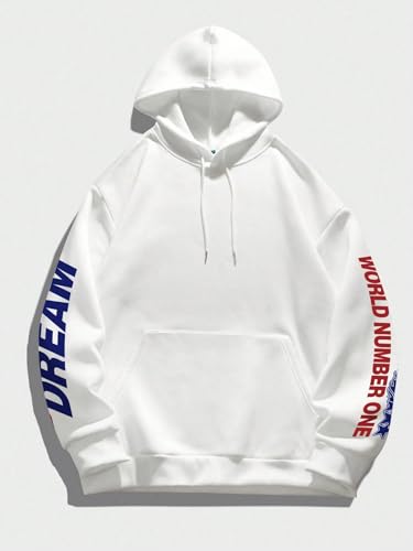 SXV STYLE Store SXV STYLE Men's Printed Letter Long Sleeve Hoodie - Image 4