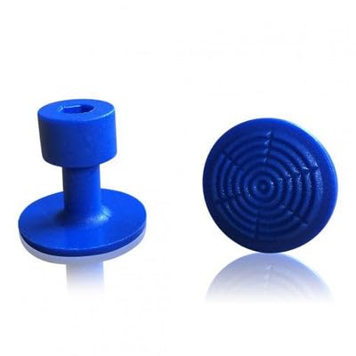 Black Plague 22mm Round Hail Tab (Set of 5) - Blue - Metal, Plastic, Rubber - Dent Repair Tools - Sticker - High Viscosity
