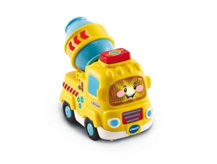 Camion Leon Super Beton Sons et Lumiere - tut tut Bolide Surprise - Set vehicule de Chantier + 1 Carte - Version Francaise