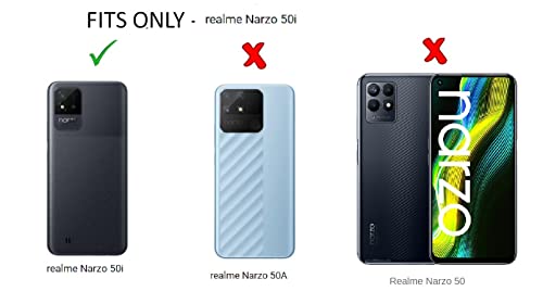 Image of COVERBLACK Silicone Back Cover for Realme Narzo 50i - Transparent