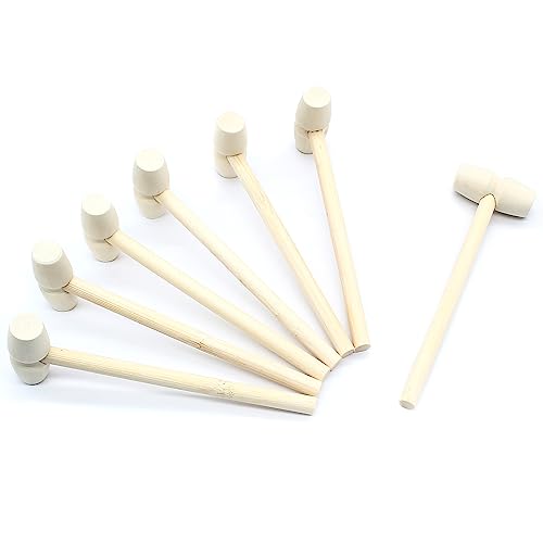 Image of Litoexpe 12pcs Mini Wooden Hammers 38x24mm