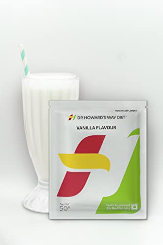 Image of Dr Howard's Way Diet | Total Food Replacement | Vanilla Shake For Weight Loss & Management | Healthy Meal Replacement | Essential 13 Vitamins & 14 Minerals | Less than 200 Calories Per Meal Pack | For Men & Women | 50Gm (Vegetarian)