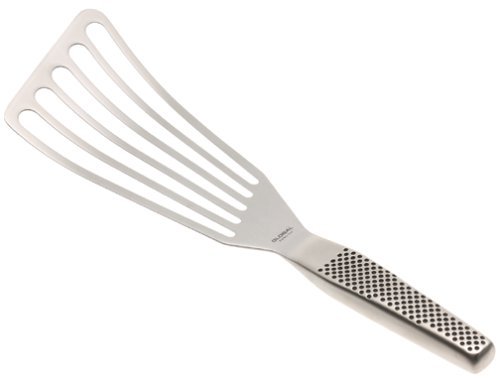 Global Fish Spatula, Rust Resistant Stainless Steel, Angled Slotted Turner, GS-27