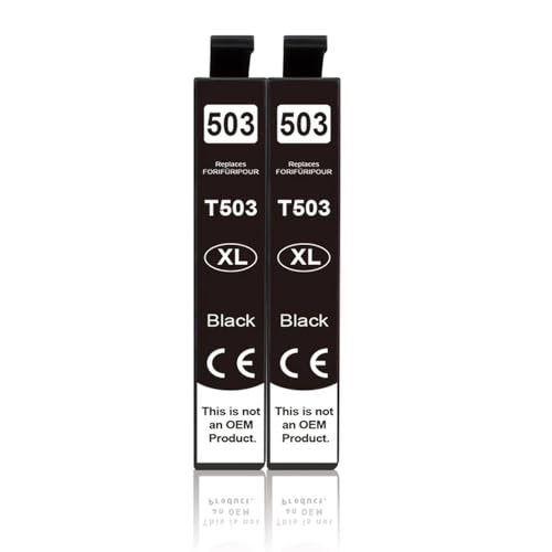 Compatible 503XL Ink Cartridge for T 503 T503 XL Use with XP 5200 5205 WF 2960DWF WF 2965DWF Printers(2pcs)