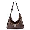 celestina Hobo Bags para mujer, ultra suave, plegable, de cuero vegano, bolso de hombro elegante y holgado