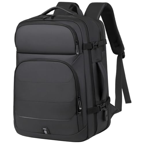 Wesoke Large Travel Backpack 17 Inch Laptop Backpack for Men Women, Big Carry on Backpack Expandable Luggage Suitcase Rucksack Casual Daypack with USB Port for Weekender Business Hiking, Black