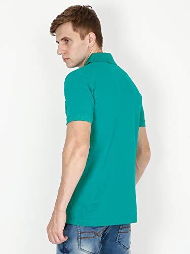 FLEXIMAA Men's Cotton Polo Neck Half Sleeve T-Shirt