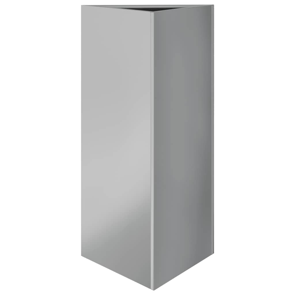 Macetas triangulares de acero galvanizado, 2 unidades, 40 x 40 x 75 cm, bancal alto para balcón, terraza, jardín, jardinera estable para exteriores
