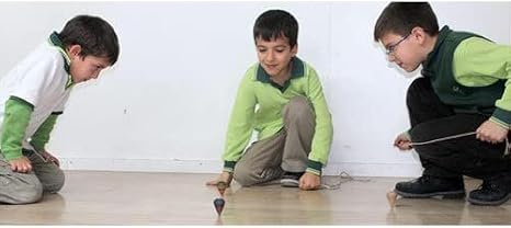 Nostaljik Ahşap Oyuncak Topaç 5li Demet