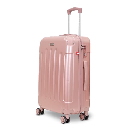 Image of AMERICAN TRAVELLER Rockstar Polycarbonate Trolley Bag | Medium (24) | Lightweight Durable Hard Shell | TSA Type Lock | Anti-Theft Zip | 360 Disc Spinner Wheels | Telescopic Handle.