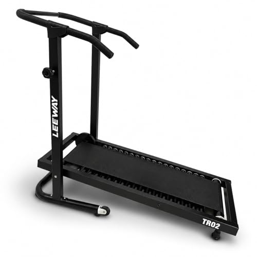 LEEWAY TR02 Manual Treadmill for Home 100 kg+| Non Electric Running Machine with 48x13in Surface| Foldable Jogging Treadmill Manual for Home | Roller 