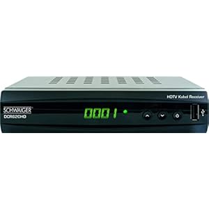 SCHWAIGER -662221- Full HD kabelontvanger DVB-C FTA kabeltelevisie digitale HDMI Scart USB LAN mediaspeler Timeshift EPG 1080p