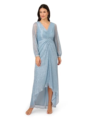Image of Adrianna Papell Womens Metallic Crinkle Gown