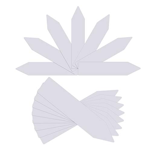 100 Pcs Garden Plant Markers Labels, 4 Inches Plastic Waterproof Nursery Plant Tags For Outdoor Flower Vegetables Seedlings Potted Herb Sign, White #TOP5