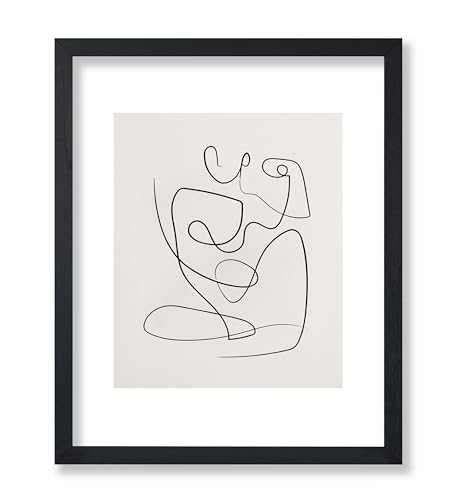 Poster Master Vintage Minimalist Poster - Retro Abstract Print - Line Drawing, Simple, Woman Figure, Aesthetic - 8x10 UNFRAMED Wall Art - Gift for Artist, Friend - Wall Decor for Home, Office, Dorm