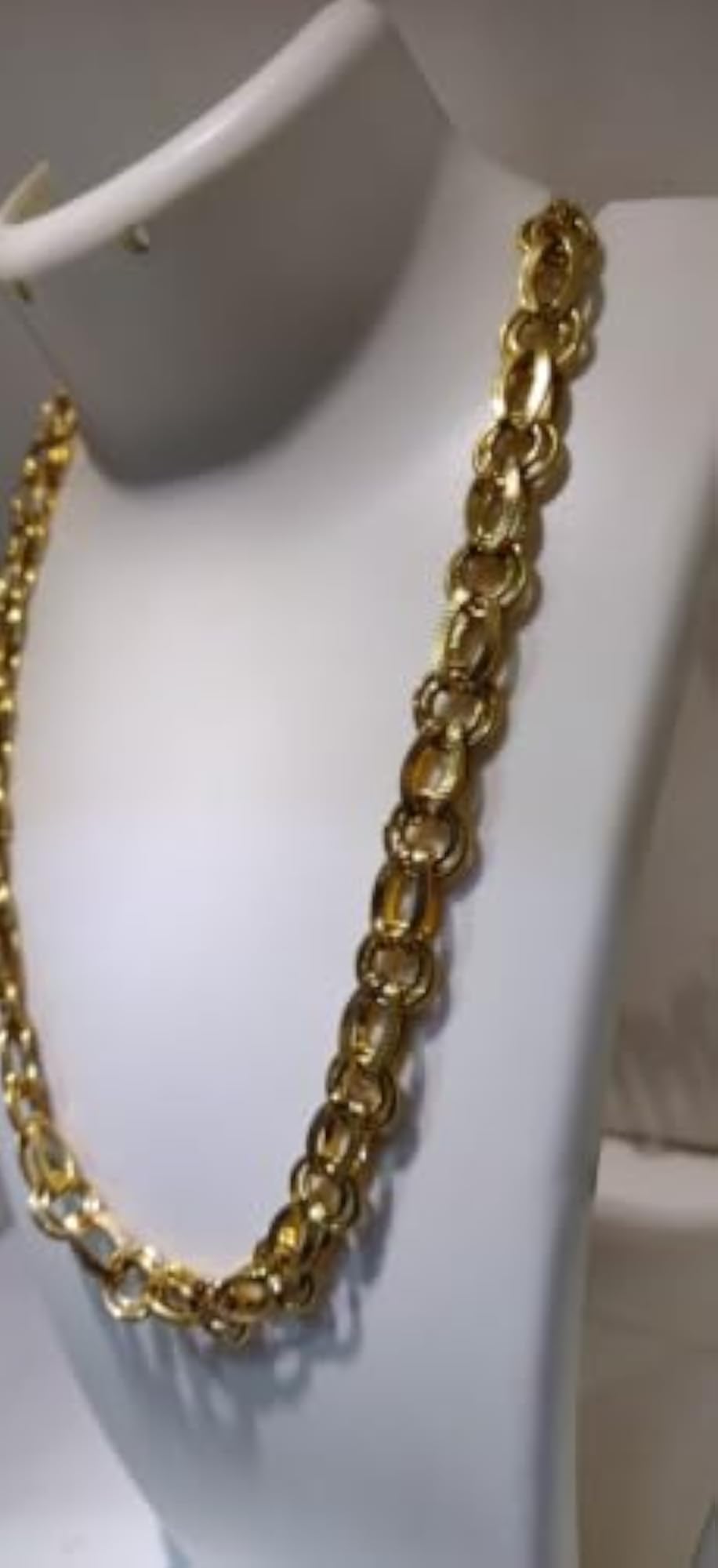 Men's Gold Plated Pleated Chain G CH 91