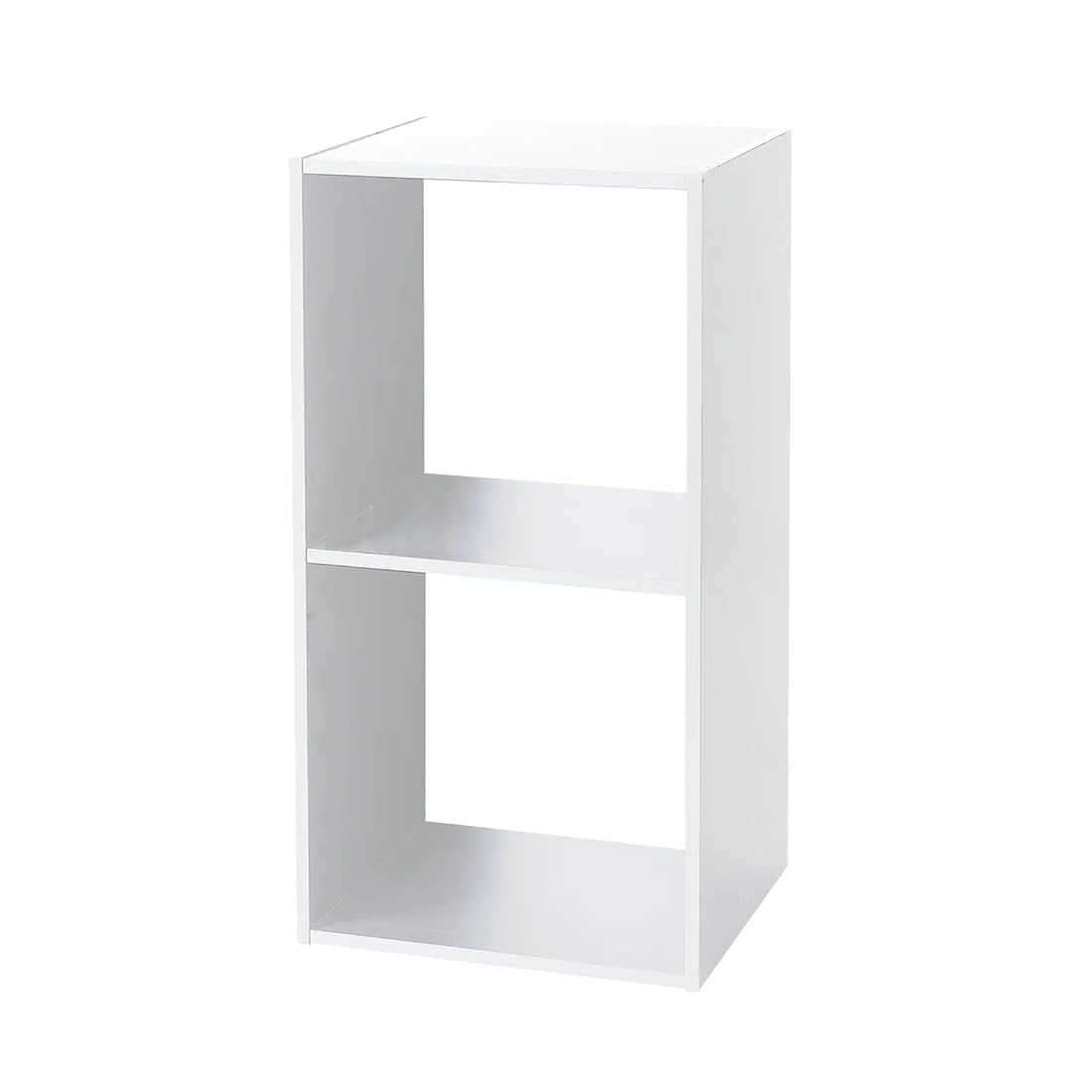 Acomoda Textil – Estantería para Pared y Suelo de Madera Moderna y Resistente para Dormitorio, Cocina, Baño y Oficina. Estante para Organizar de Fácil Instalación. (2 Cubos, Blanco)