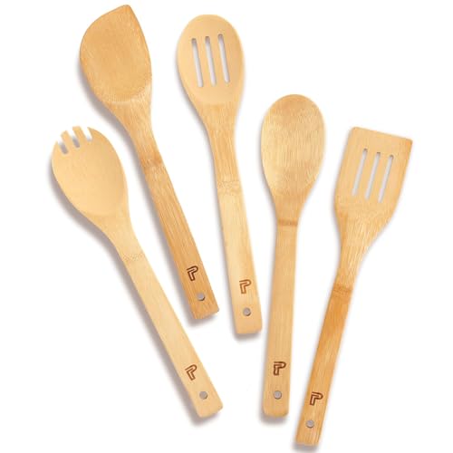 10 Best Bamboo Cooking Utensils That Every Home Chef Needs 7 5 Piece Bamboo Wooden Cooking Utensils Set