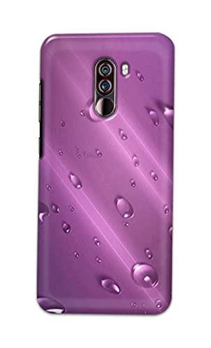 Image of PRINTFIDAA Water Bubbles in Lilac Background Printed Designer Hard Back Case Cover for Xiaomi Poco F1, Xiaomi Pocophone F1 -(SS) MVN1005
