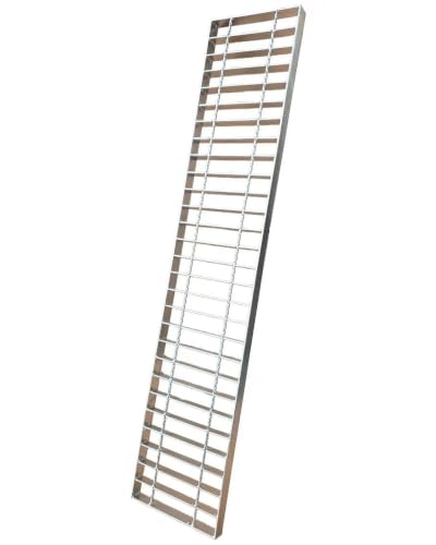 Image of Galvanized Steel Drain Grate, Driveway Channel Cover 40x8 in
