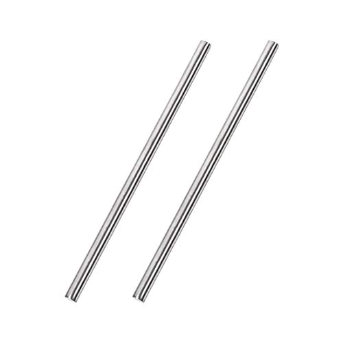 sourcing map Varillas Redondas Sólidas de Acero Inoxidable 304 6mm x 200mm para DIY, 2 Piezas