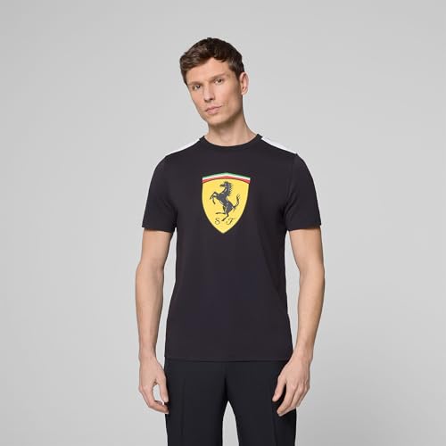 PUMA Scuderia Ferrari F1 Men's Tshirt with Large Scudetto Shield Logo - Black - Size: Medium - Image 3