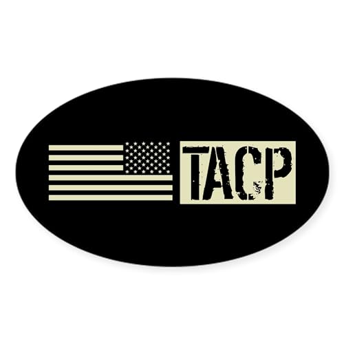 CafePress U.S. Air Force: TACP (Black Flag) Oval Car Bumper Sticker