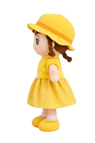Image of Winky Doll Soft Toy for Girls Boys Kids,Yellow,Rag Dolls,Cute Plush Stuffed Baby Teddy Gift Birthday, 60cm