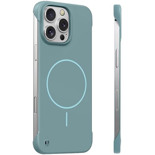 RUNGOS for iPhone 15 Pro Max Case MagSafe (Bare Metal Feel) [Built-in Strong Magnet] [Rapid Heat Dissipation] Slim Borderless Case for iPhone 15 Pro Max Phone Case Thin Sturdy MagSafe Cover 6.7