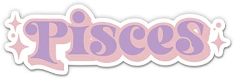 Pisces Retro Zodiac Sign Sticker - 3