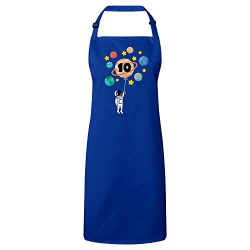 Tablier Cuisine Bleu Astronaute Planète Galaxie - Vêtement Anniversaire Enfant 10 ans