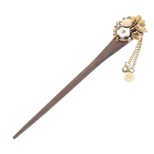 Frcolor - Fermaglio per capelli in legno, stile cinese, con nappa dal design retro, per acconciature da donna