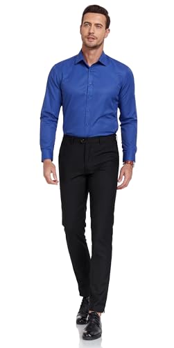 Mens Dress Pants Slim Fit Formal Suit Pants Black Navy Dress Pants Trousers for Men Casual Slacks2