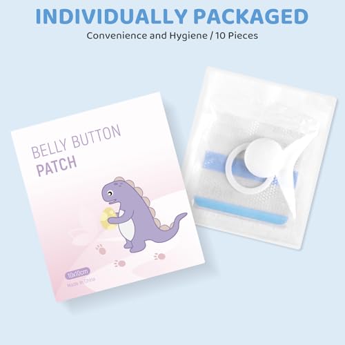 Baby Belly Navel Patches, Waterproof Cotton Pads for Baby Belly Button Hernia, Infant Umbilical Hernia Patch, Belly Button Patch for Baby Newborn, 10×10cm, 10 Pcs