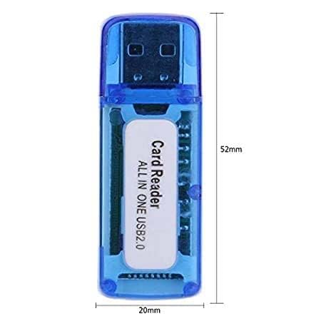 Image of Original 4 in 1 USB 2.0 Card Reader Supported Memory Cards for Compatible with Micro SD, Mini SD, SD, SDXC, Micro M2, Memory Stick (Multi Colour)