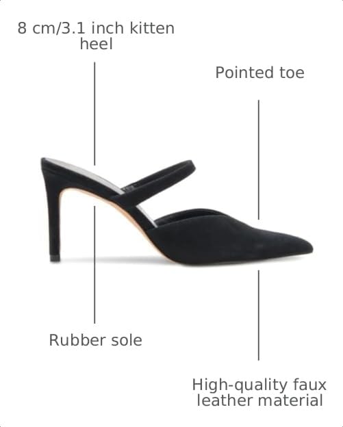 Image of Pointed Toe Heels for Women Slip on Pumps Pointy Stiletto Heels Dressy Sexy Fashion Leather Pumps