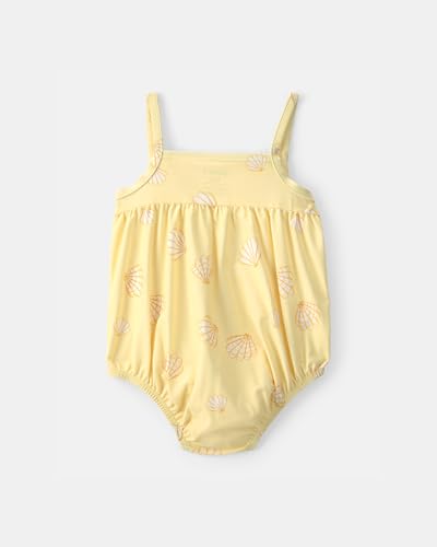 Image of Carter's Baby Girl One-Piece Swimsuit | Crew Neck with Snug Fit Swimwear | Soft Polyester Elastane Fabric | Quick Dry Comfortable Fit | Ideal for Pool Beach & Vacation