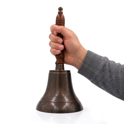 Large Solid Brass Loud Hand Call Bell 11