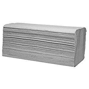 Wellsamed Papierhandtücher 500 Stück, 25 x 23 cm Naturweià 1-lagig, ZZ-Falz umweltfreundliche Falthandtücher, Handtuchpapier, Papiertücher