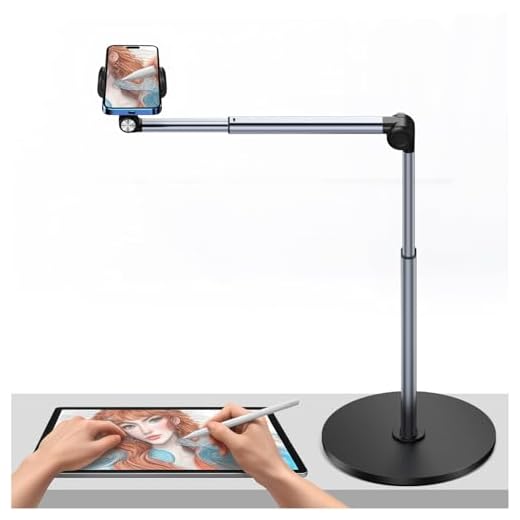 yAyusi Porta Cellulare per Riprese Video, Multiuso Phone Holder, 360° Pieghevole Regolabile Braccio Telefono, Lungo 30 CM, Adatto per Riprese Video in Diretta, Pittura e Manicure