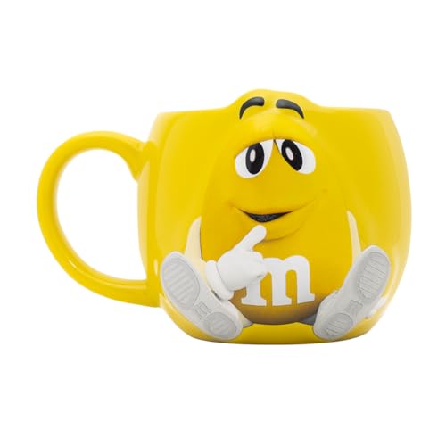 M&M'S COLLECTION Mug M&M'S - Tasse Jaune à l'Effigie des Personnages M&M'S - Cadeau Original pour Faire Plaisir ou Remercier