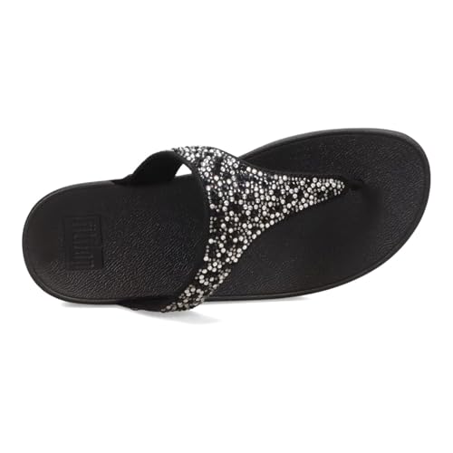 Image of FitFlop Women's LULU Crystal Embellished Toe-Post Sandals