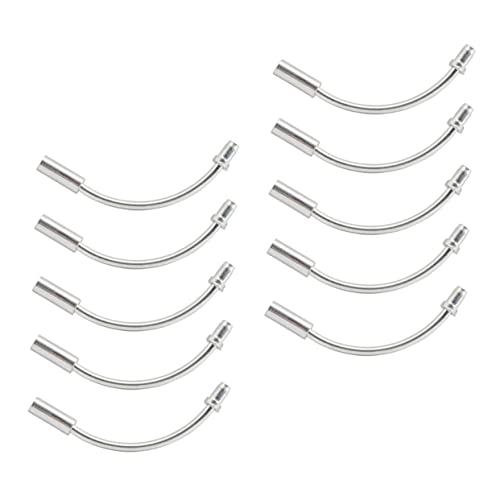 BESTonZON 20Pcs Brake Cable Guide Bend Tube for Mountain Road Bikes Durable Brake Guides Fit for V Brake Systems Silver Bike Supplies