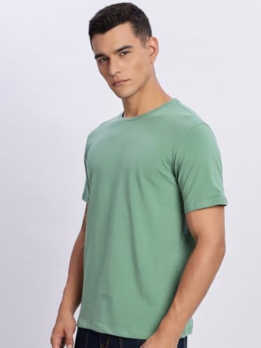 Image of ADRO Men's Cotton Solid Regular Fit T-Shirt
