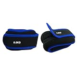 Fkstyle【2個セット 0.5/1kg】アンクルウェイト リストウェイト パワーアンクル 手首 足首 重り | 筋トレ ウォーキング ダイエット エクササイズ | ネオプレン素材 通気性 丸洗い可 | 男女兼用 [並行輸入品]