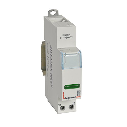 Legrand 412926 Voyant à LED CX³ Simple, 110V~ à 400V~, Vert, 1 Module